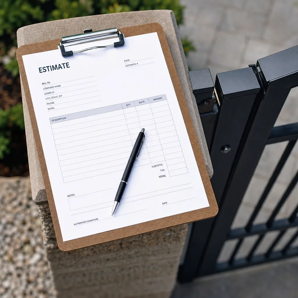 Illustration for automatic gate repair cost