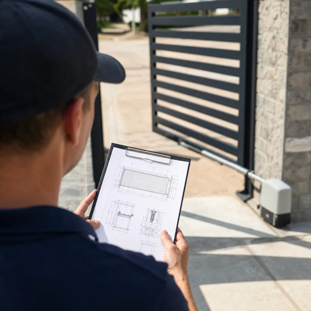 Illustration for Automatic Gate Installation Cost and Free Quote in Woodland Hills